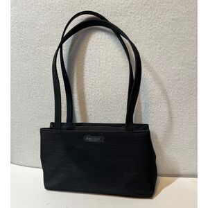 Kate Spade New‎ York Black Fabric Small Shoulder Bag Handbag Purse Y2K